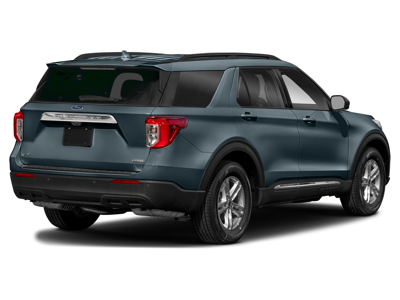 2020 Ford Explorer — rear three-quarter view