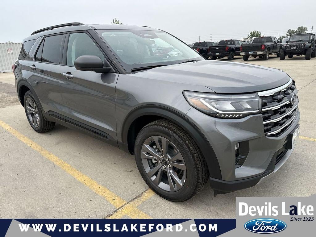 2026 Ford Explorer Active in Carbonized Gray Metallic — front three-quarter view