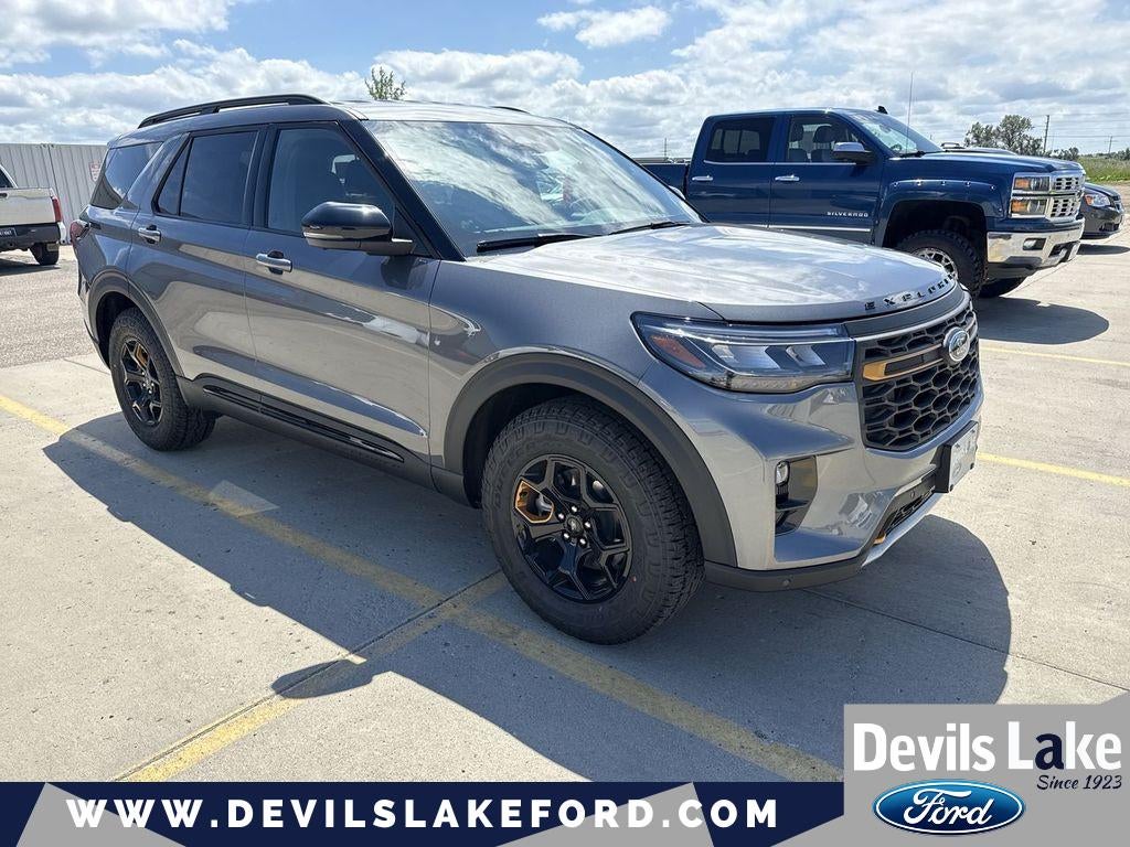 2026 Ford Explorer Tremor in Carbonized Gray Metallic — front three-quarter view