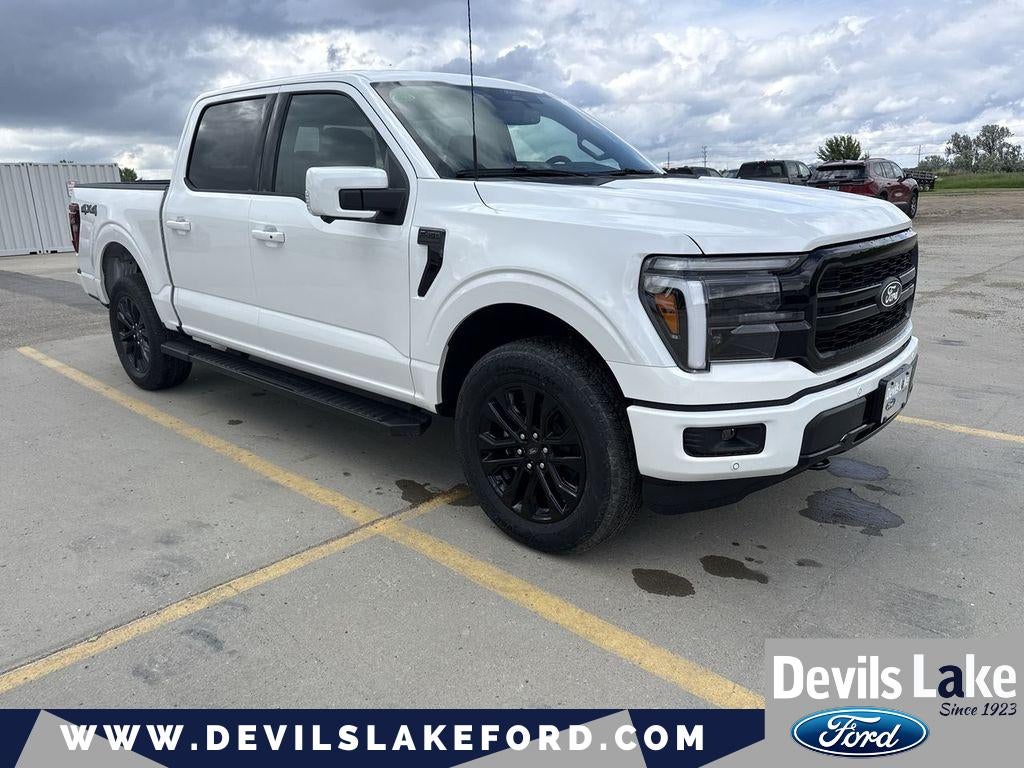 2026 Ford F-150 Lariat in Star White Metallic Tricoat — front three-quarter view
