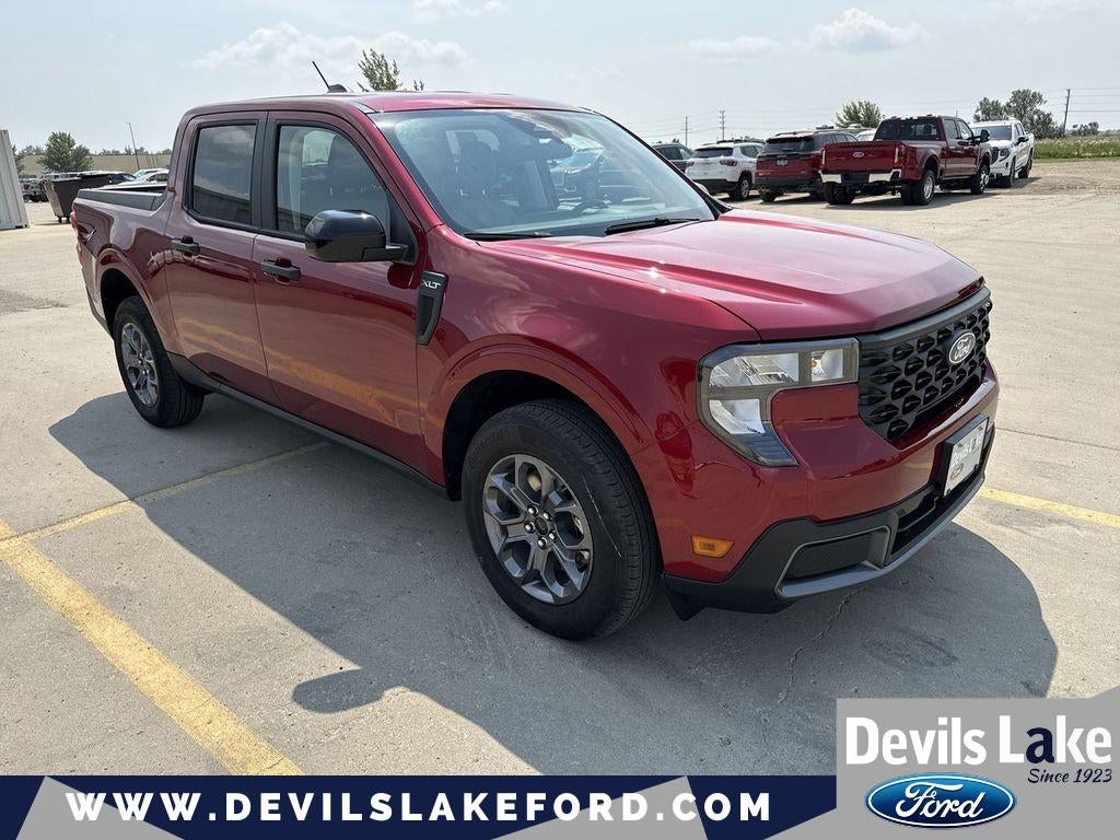 2026 Ford Maverick XLT in Ruby Red Metallic Tinted Clearcoat — front three-quarter view