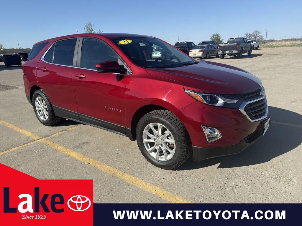 2021 Chevrolet Equinox LT in Cajun Red Tintcoat — front three-quarter view