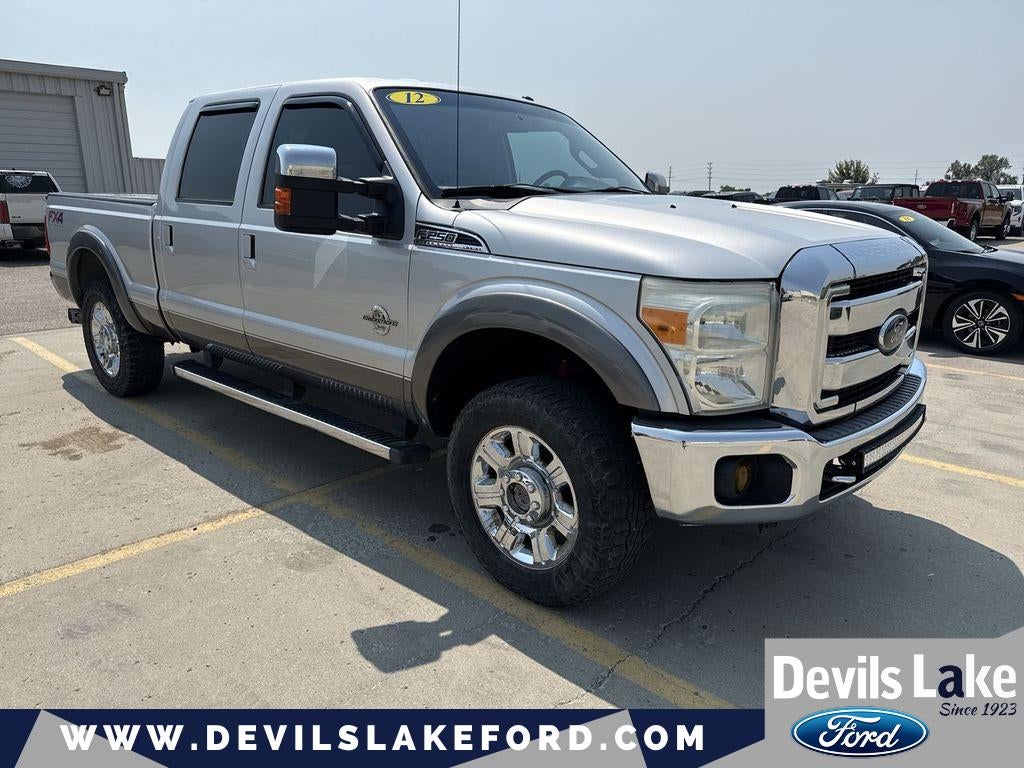 2012 Ford Super Duty F-250 SRW Lariat in Ingot Silver Metallic — front three-quarter view