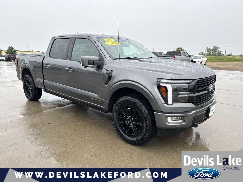 2024 Ford F-150 Platinum in Carbonized Gray Metallic — front three-quarter view