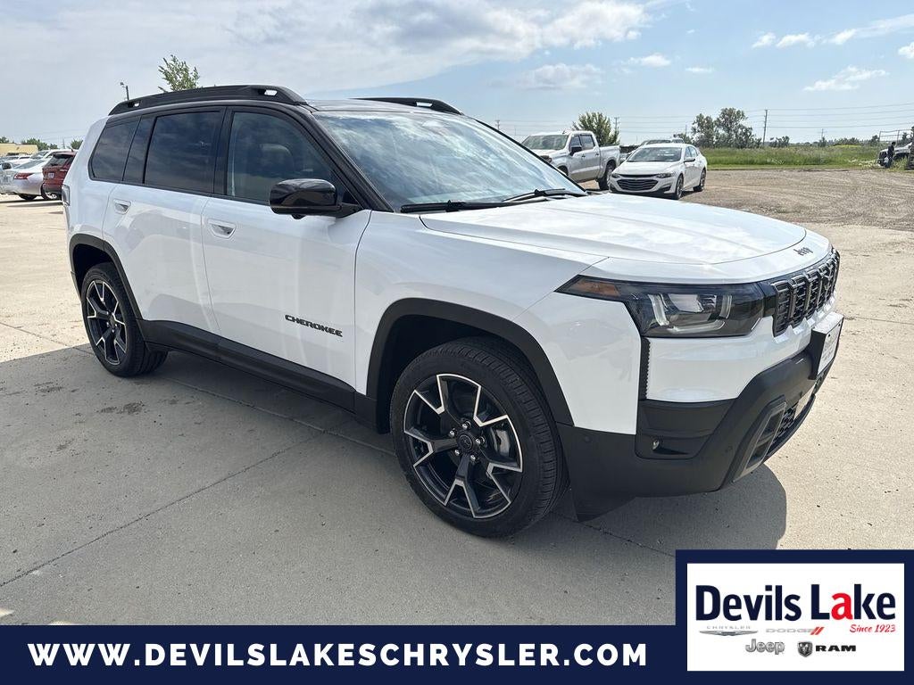 2026 Jeep Cherokee CHEROKEE OVERLAND 4X4 in Bright White Clearcoat — front three-quarter view