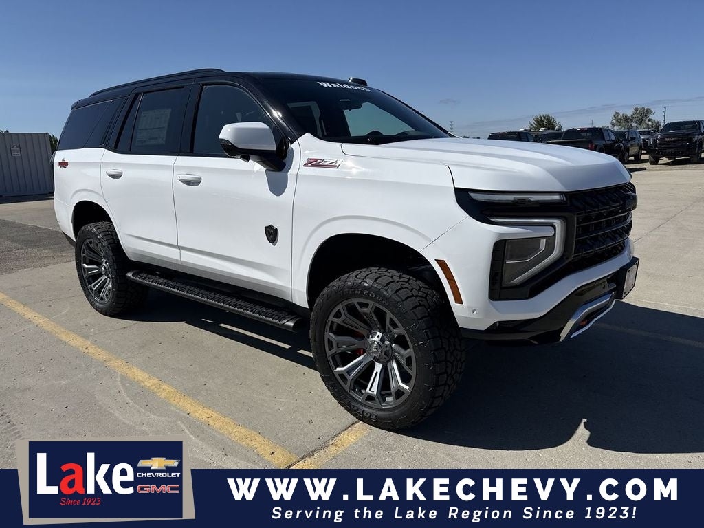 2026 Chevrolet Tahoe Z71 in Summit White — front three-quarter view