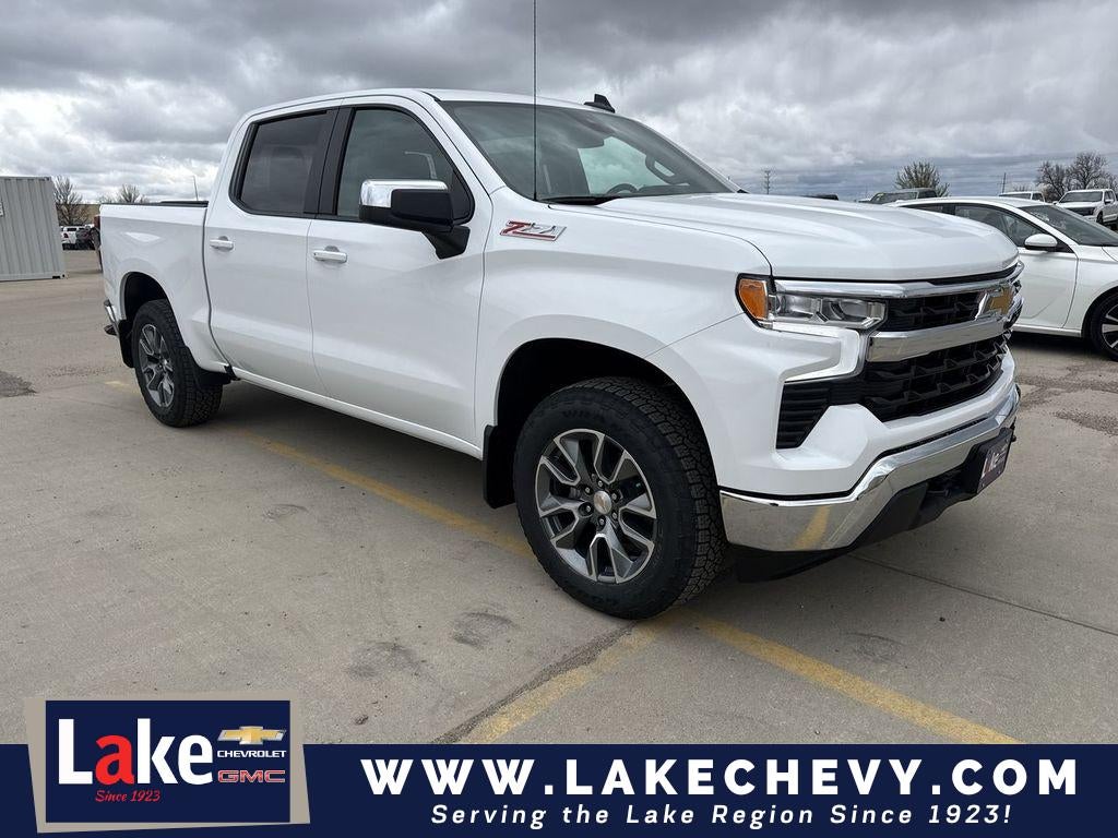 2026 Chevrolet Silverado 1500 LT in Summit White — front three-quarter view