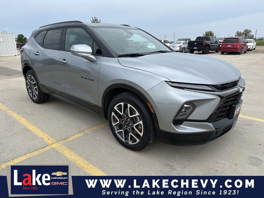 2026 Chevrolet Blazer RS in Sterling Gray Metallic — front three-quarter view