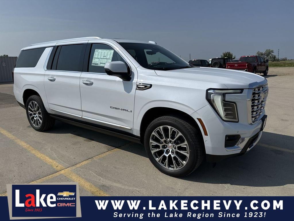 2026 GMC Yukon XL Denali in Glacier White Tricoat — front three-quarter view