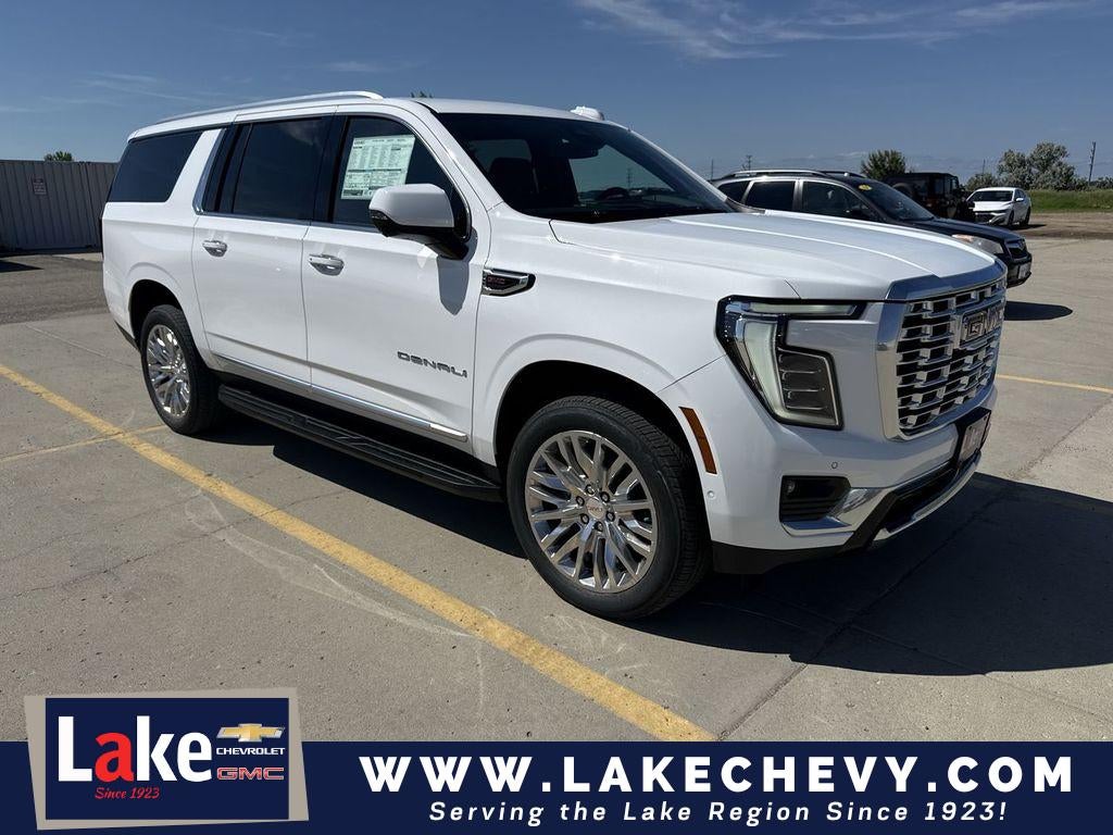 2026 GMC Yukon XL Denali in Summit White — front three-quarter view