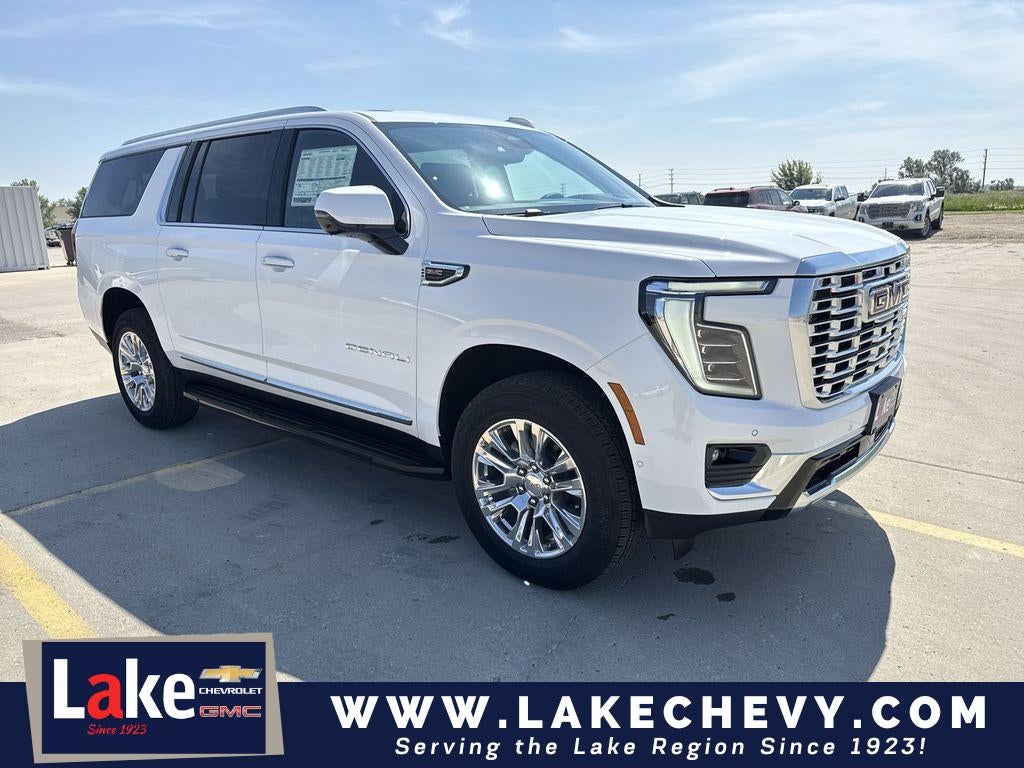 2026 GMC Yukon XL Denali in Summit White — front three-quarter view