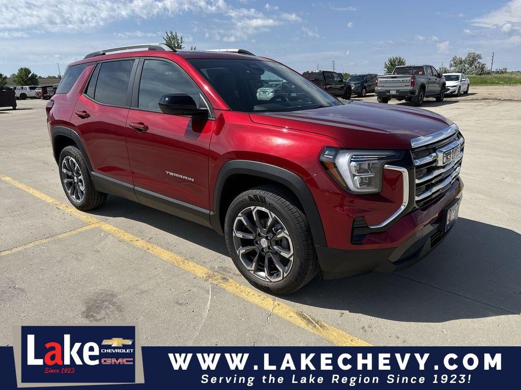 2027 GMC Terrain AWD Elevation in Volcanic Red Tintcoat — front three-quarter view