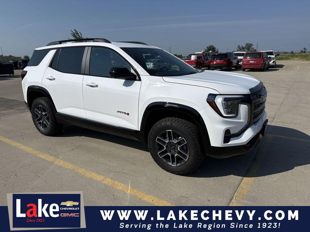 2027 GMC Terrain AWD AT4 in Summit White — front three-quarter view