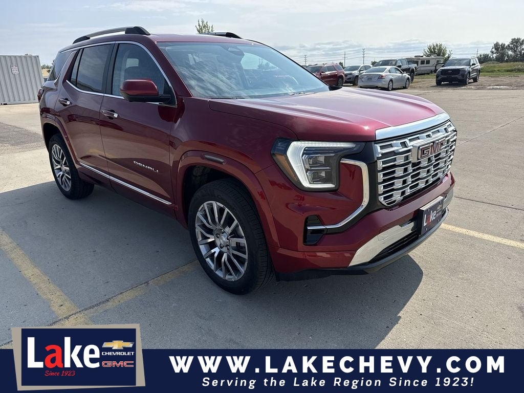 2027 GMC Terrain AWD Denali in Volcanic Red Tintcoat — front three-quarter view
